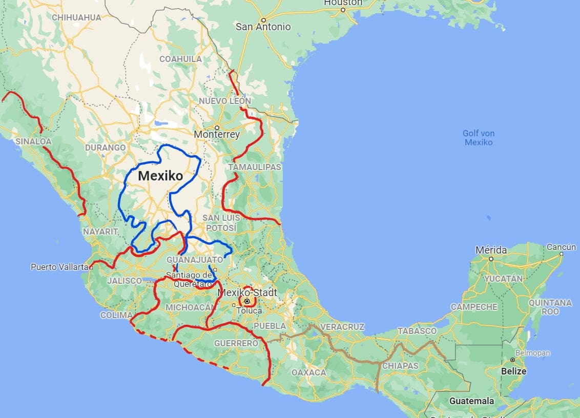 Mexiko Sicherheit Regionen