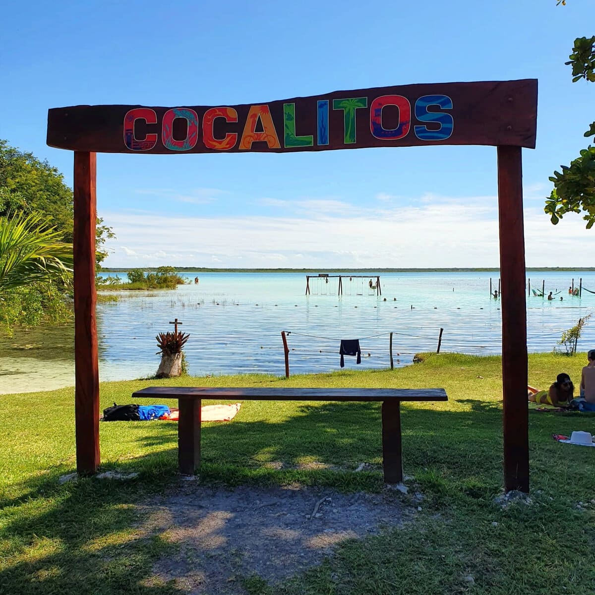 Strandbad Lagune Bacalar Cenote Cocalitos