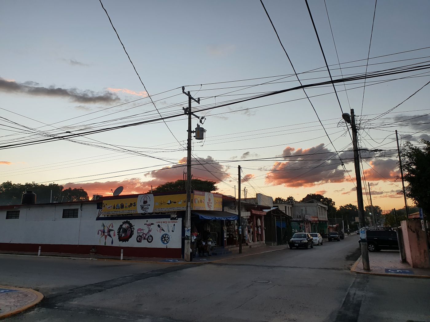 Sonnenuntergang in Bacalar Stadt