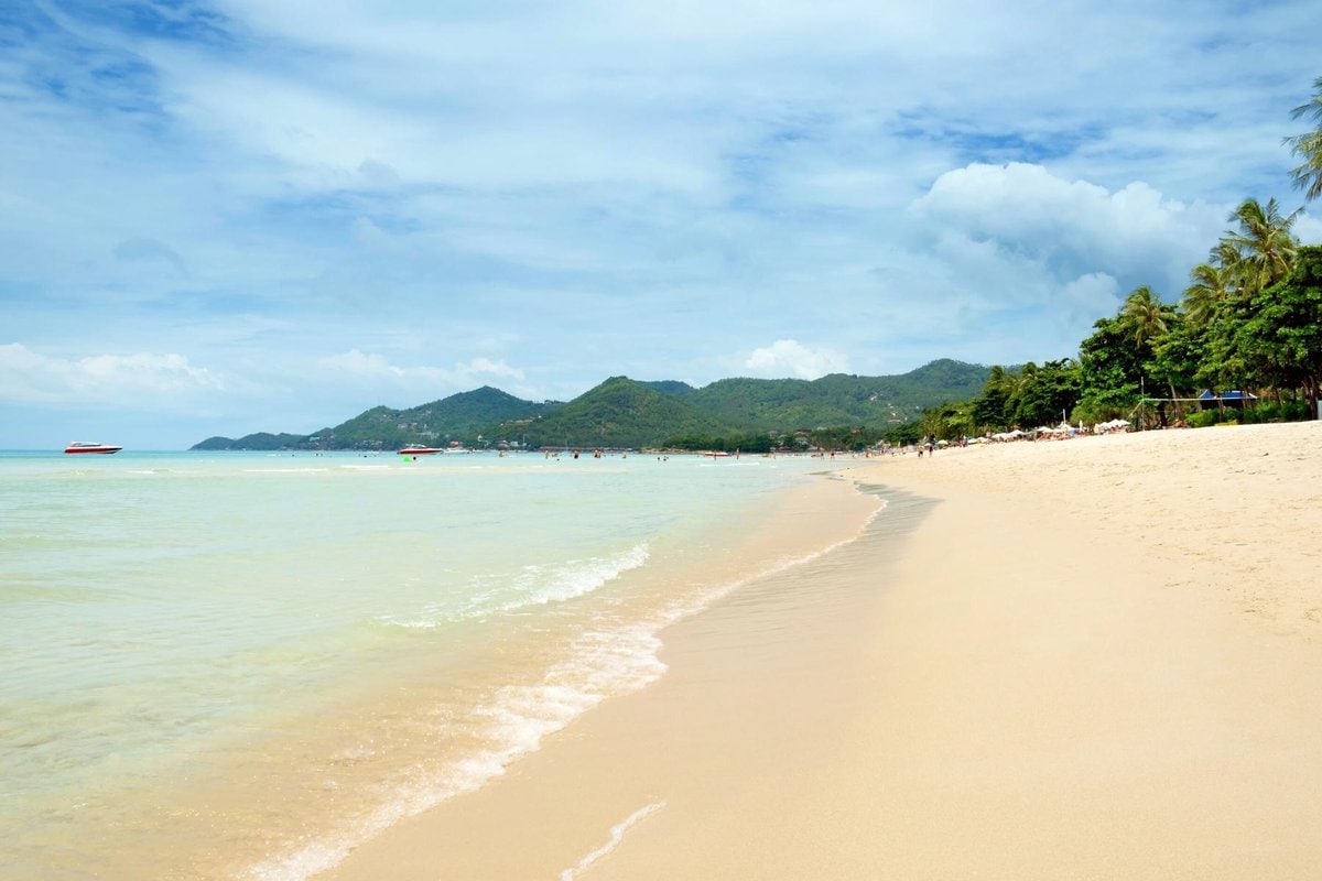 Chaweng Beach Koh Samui am Morgen ohne Menschen