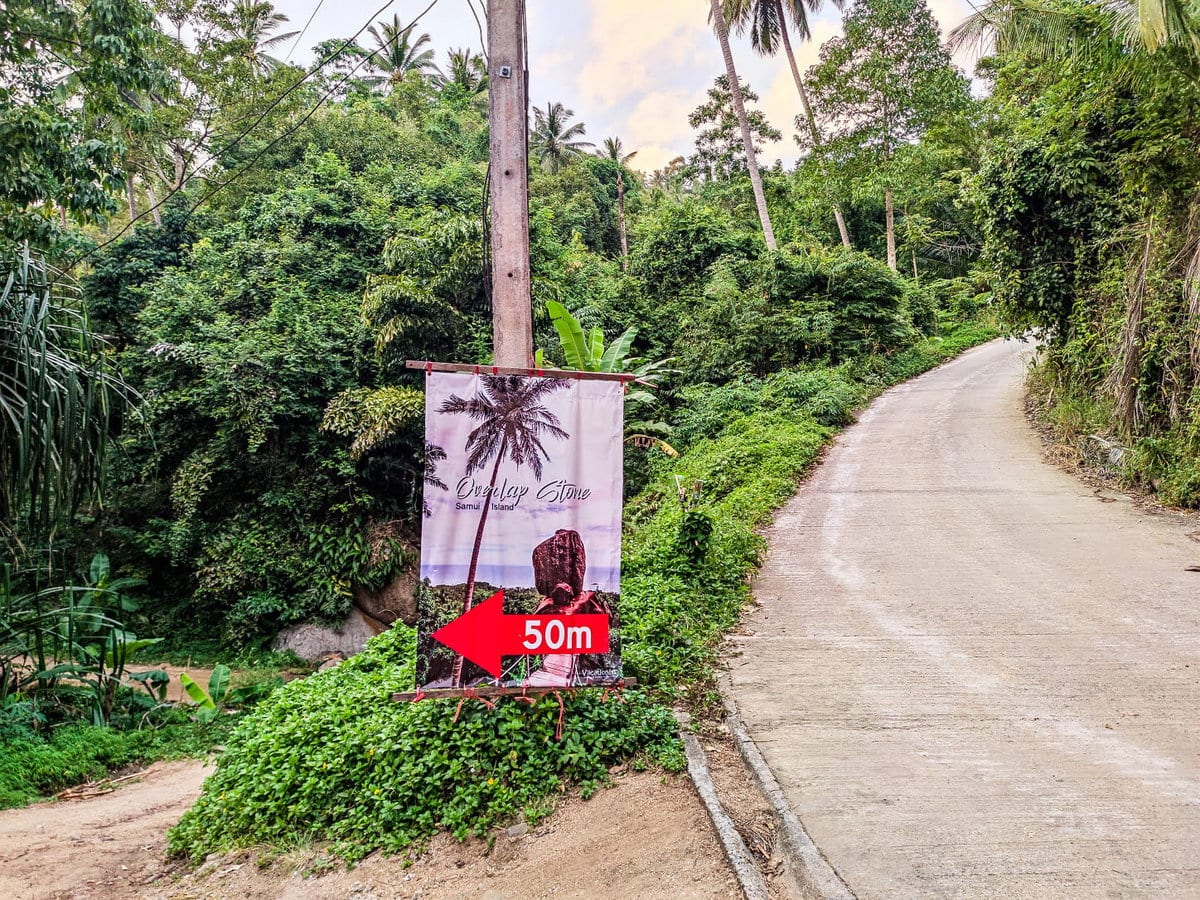 Weg zum Overlap Stone auf Koh Samui