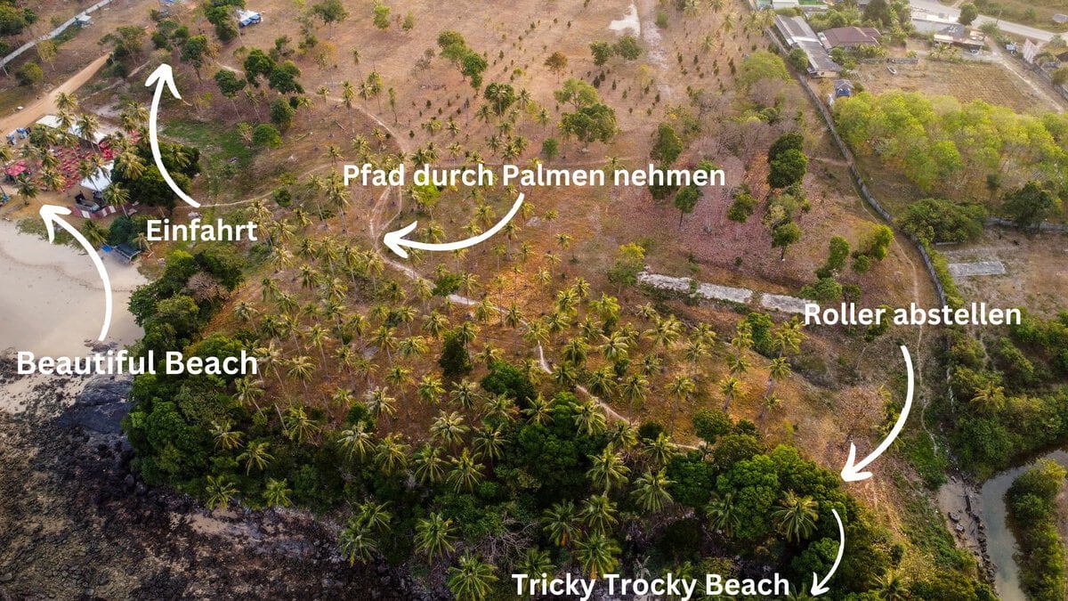 Weg zum Tricky Trocky Beach auf Koh Lanta
