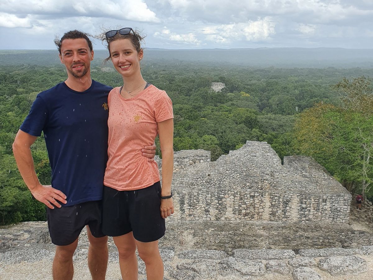 Chris und Theresa von Reisekröten in Calakmul in Mexiko