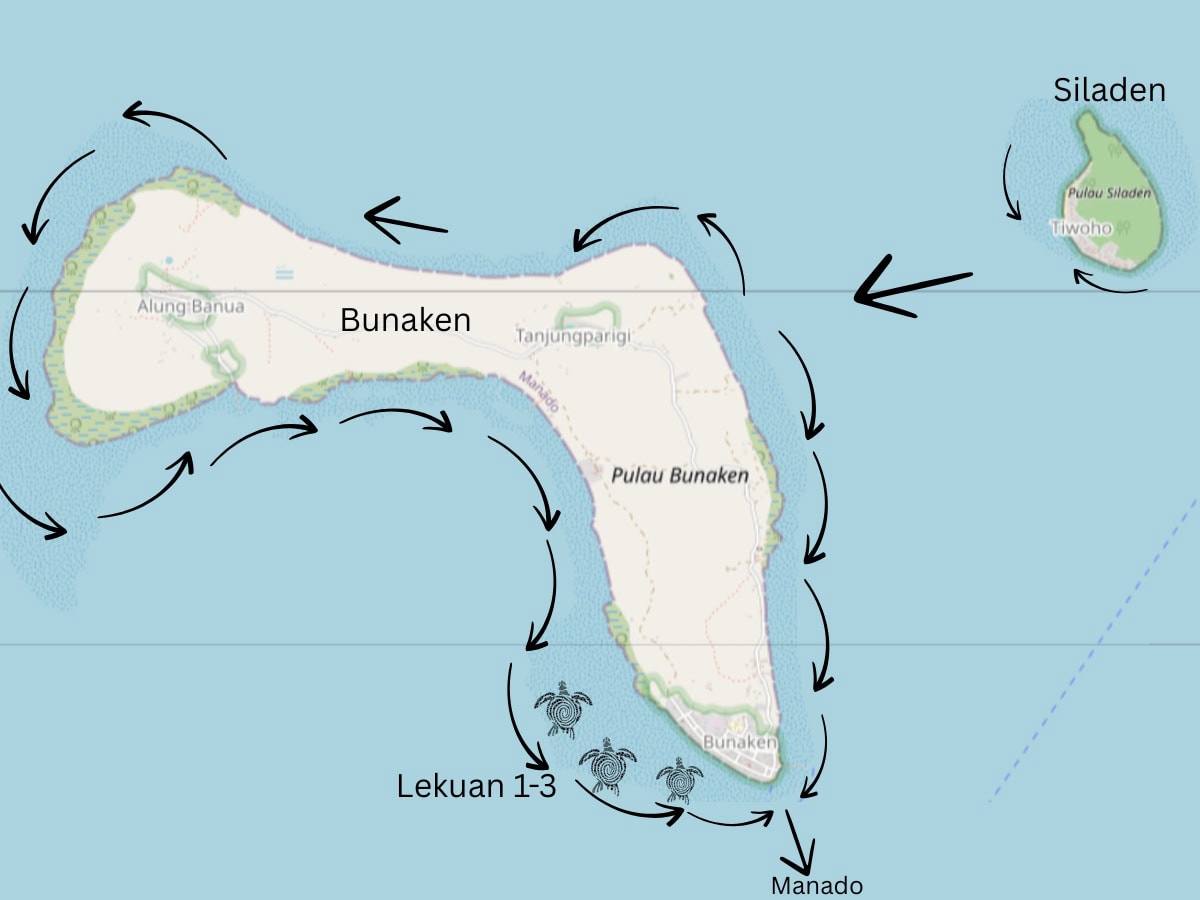 Strömungen auf Bunaken, Sulawesi