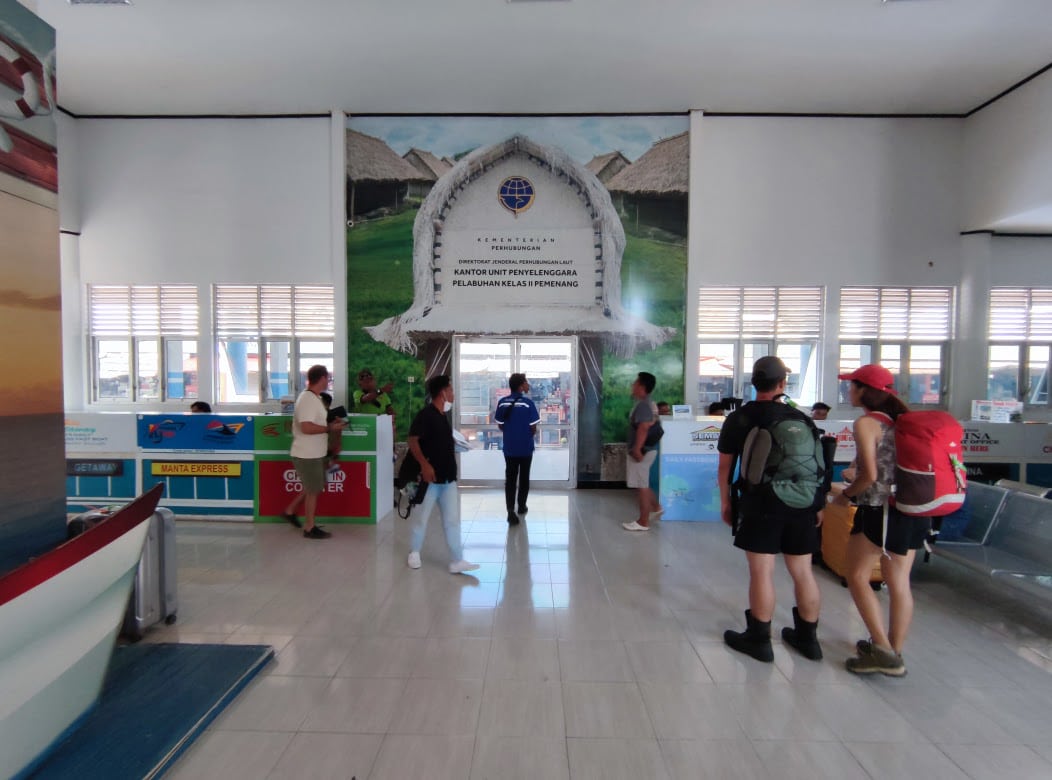 Hafen von Bangsal auf Lombok im Schnellboot-Terminal
