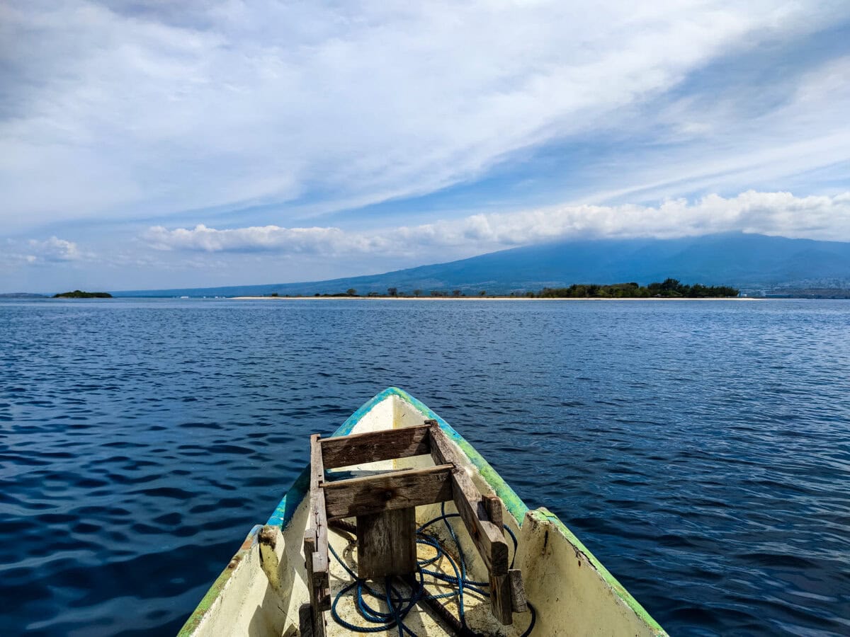 Fischerboot auf der Fahrt nach Gili Kondo bei Lombok