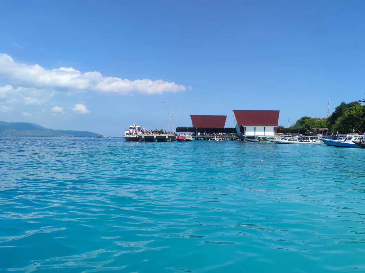 Anfahrt auf Gili Trawangan vom Meer aus