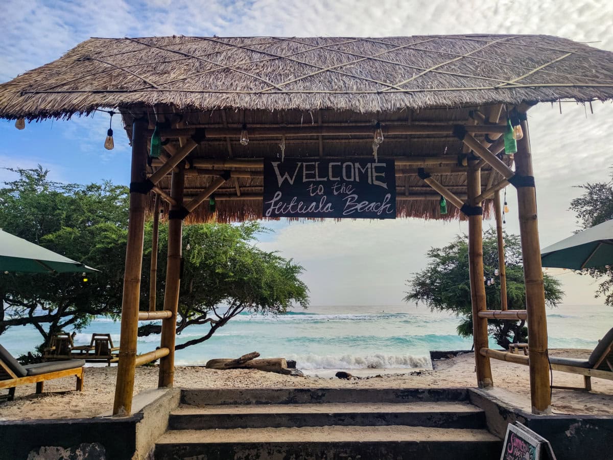 Lutwala Resort mit Strandblick auf Gili Trawangan