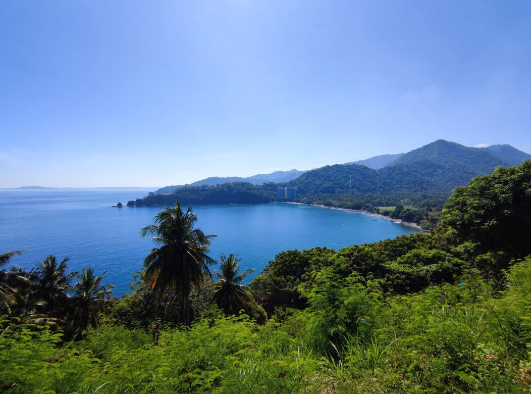 Blick auf den Pantai Malimbu auf Lombok