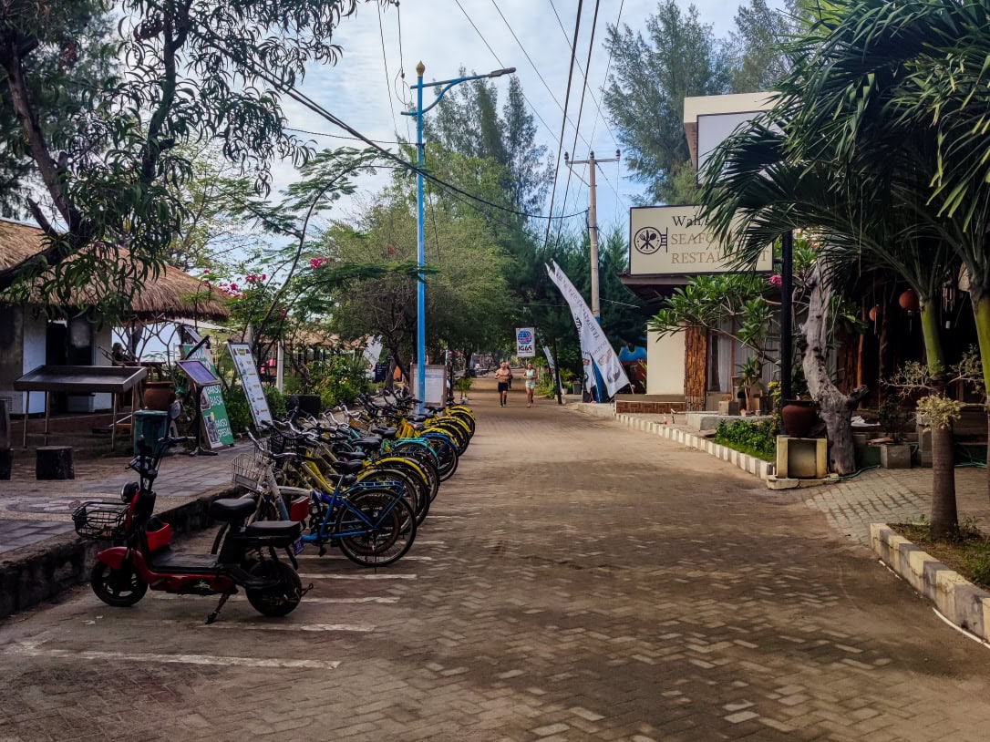 Promenade von Gili T ohne Autos