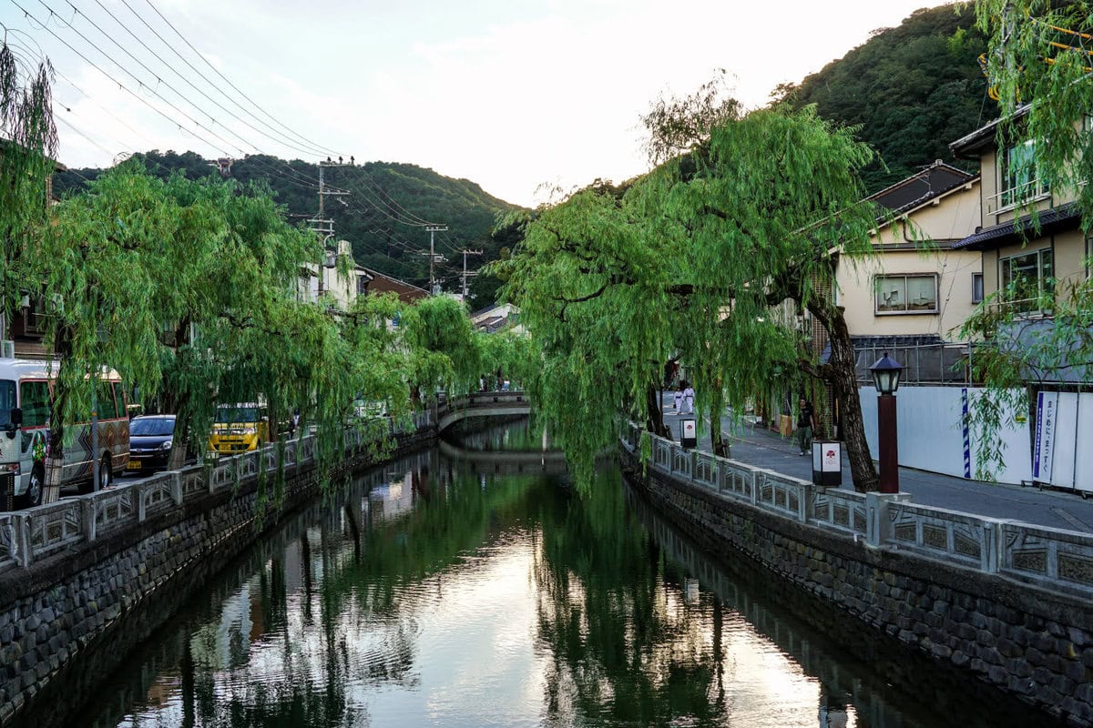 Maruyama River in Kinosaki Onsen in Japan
