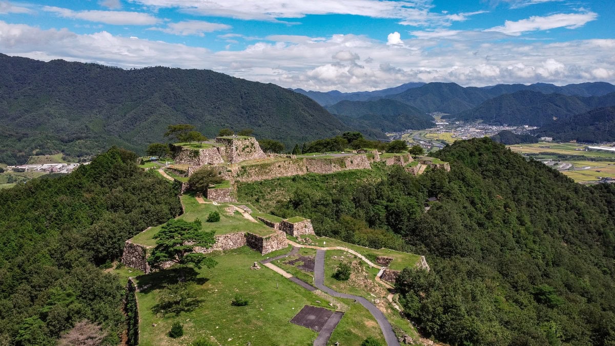Takeda Castle Ruins in der Nähe von Kinosaki Onsen