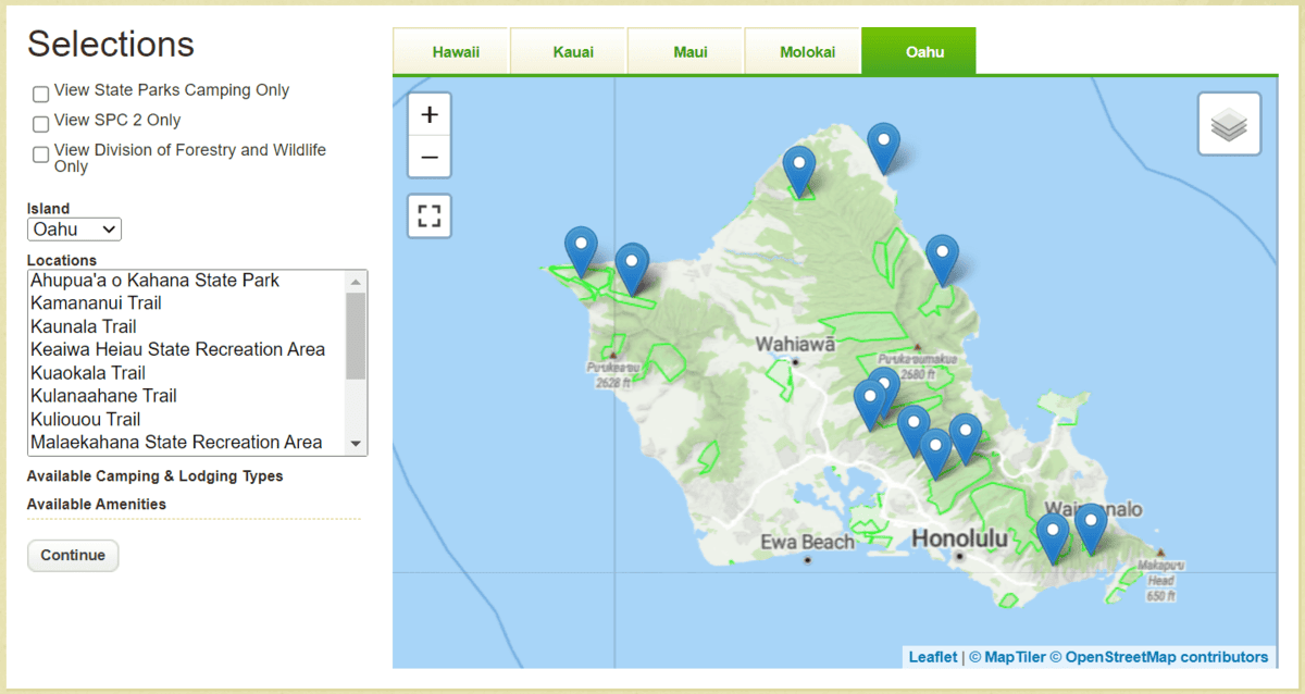 Camping Permit für Hawaii Inseln buchen