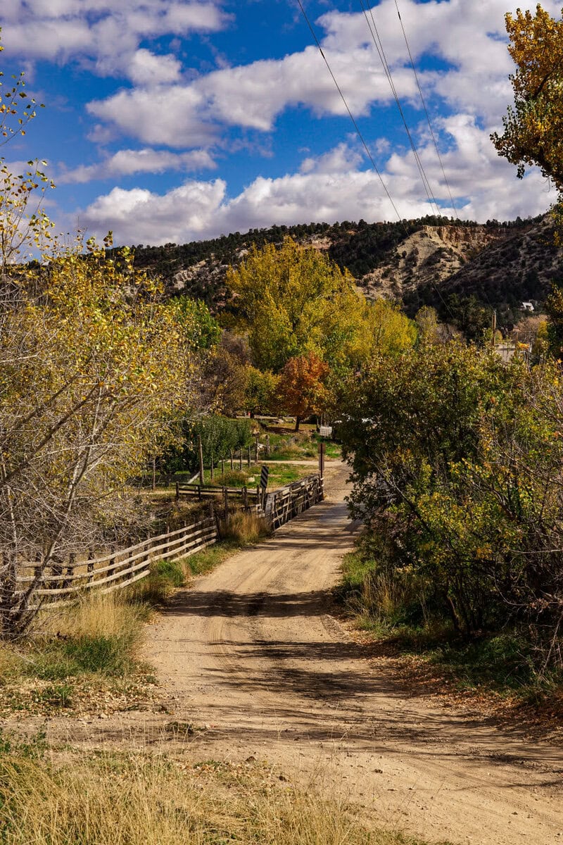 Glendale, Utah, im Herbst und zur Apfelernte