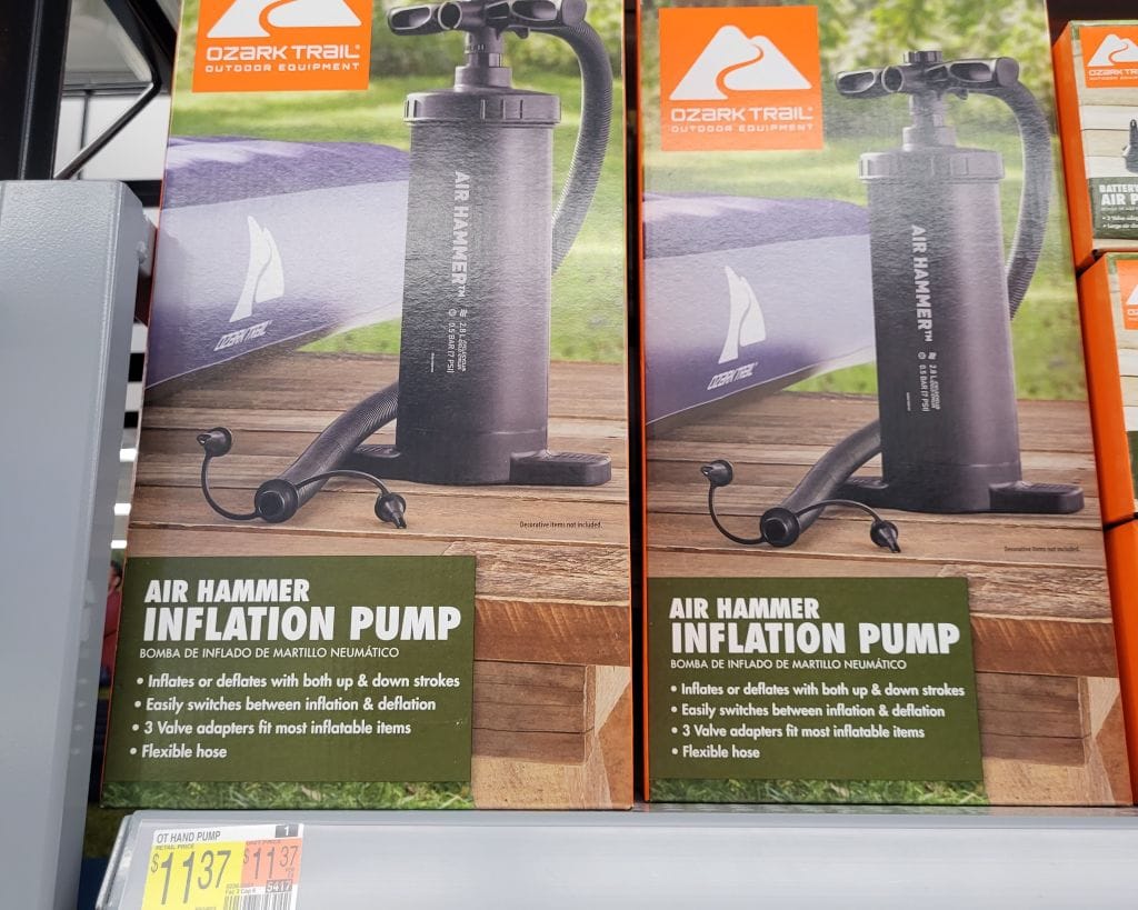 Luftpumpe für Camping auf Oahu, bei Walmart gekauft