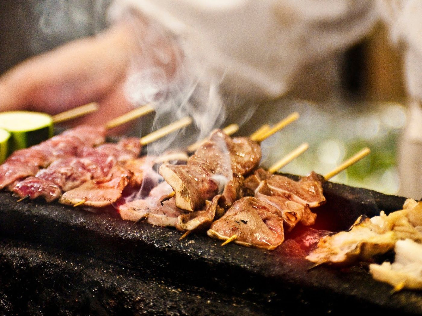 Yakitori-Spieße in Japan