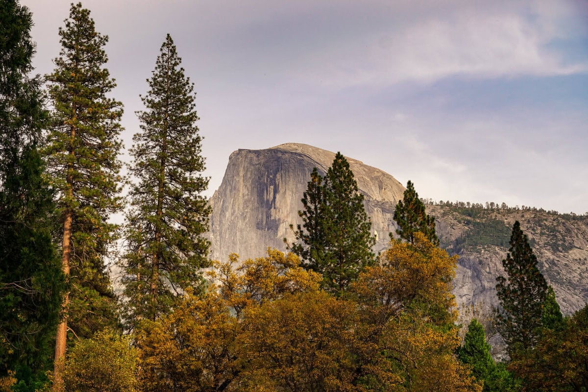 Half Dome im Yosemite Nationalpark auf unserer Rundreise durch die USA im Herbst