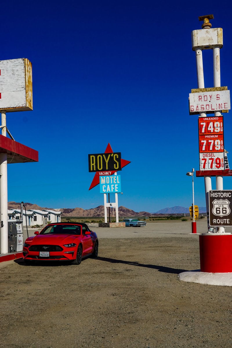 Roys Café and Motel an der historischen Route 66 in Amboy, Kalifornien USA