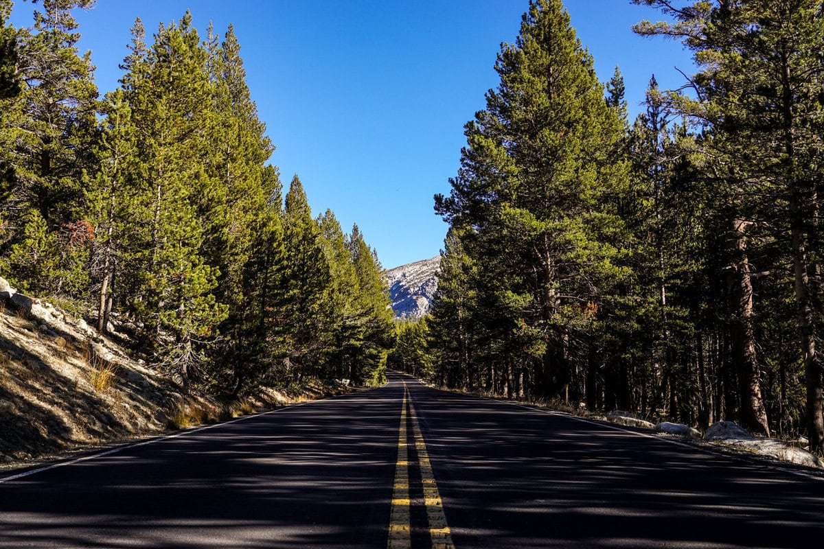 Straße in den USA im Oktober 
