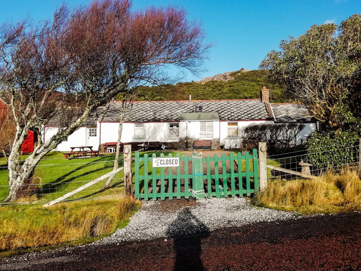 Haus in Polbain, Schottland, an der Westküste der Highlands
