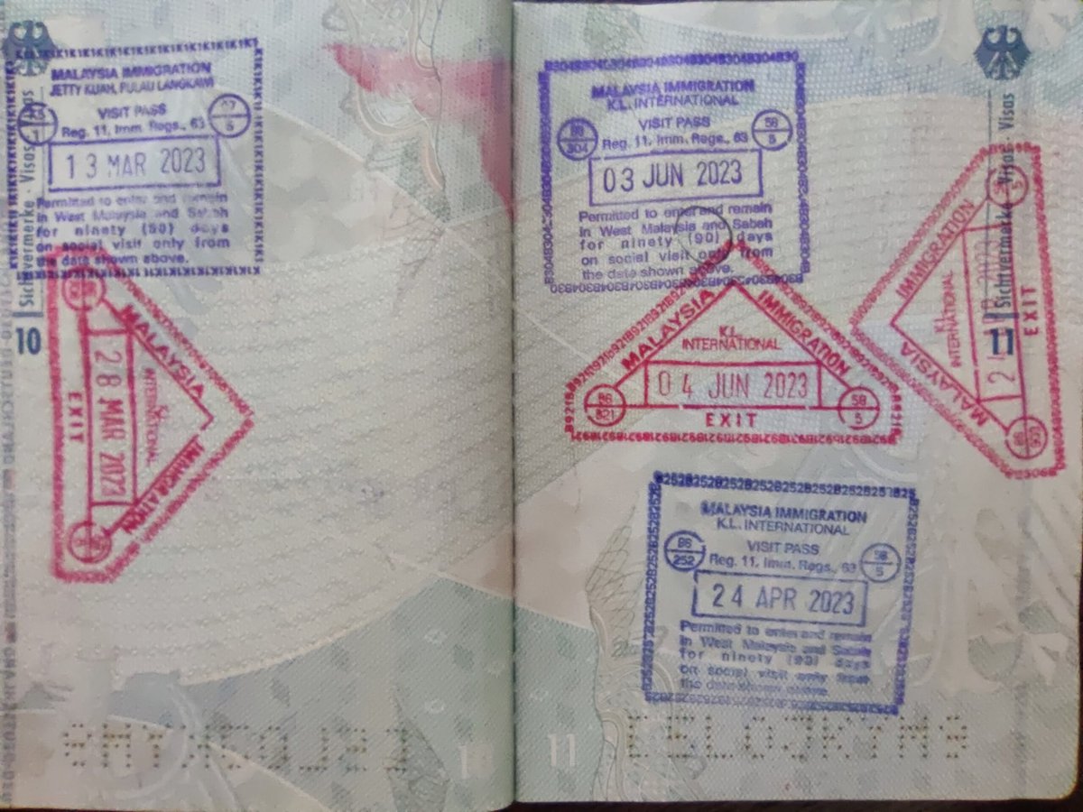 Visa on Arrival in Malaysia: Einreisestempel und Ausreisestempel