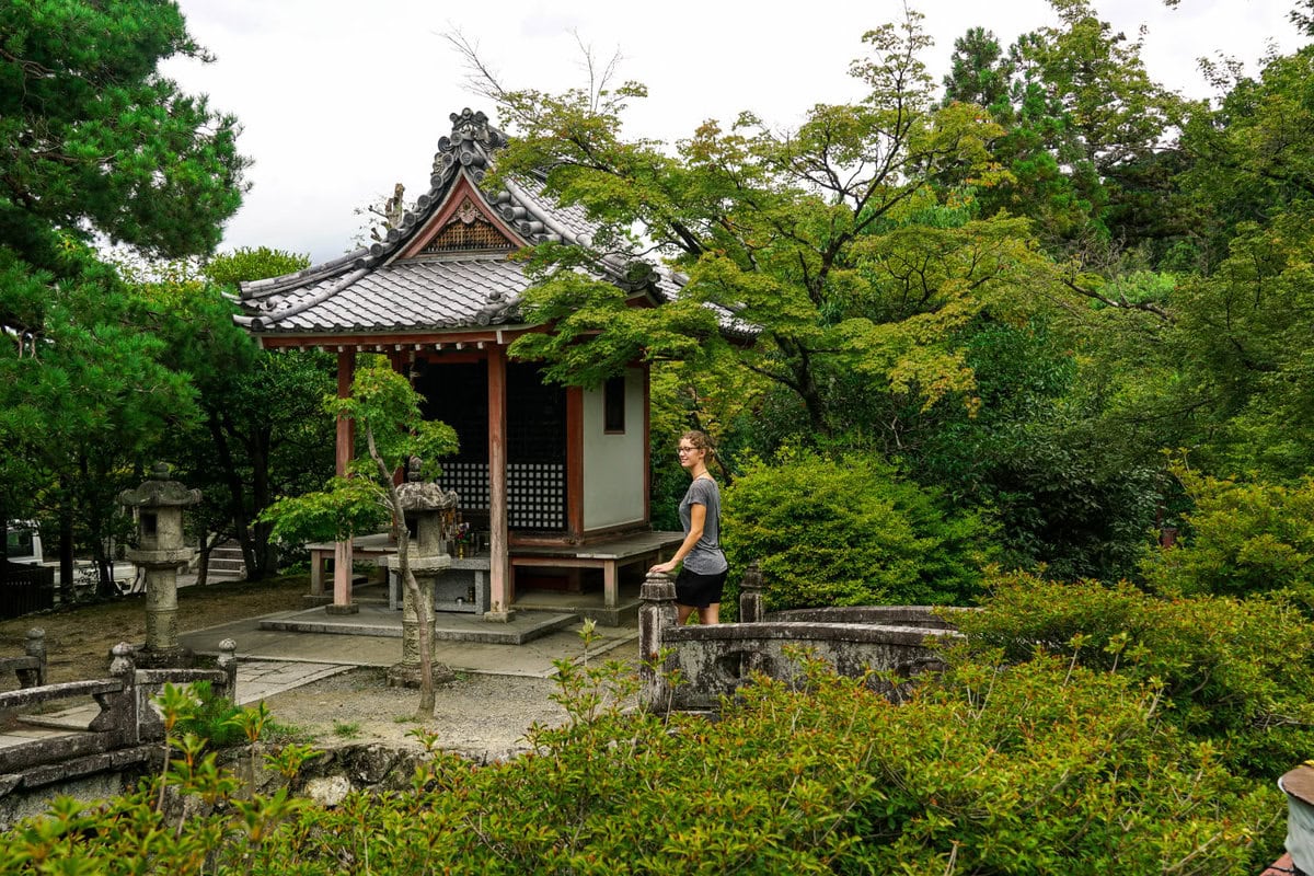 Schöner Fotospot am Kyomizudera in Kyoto
