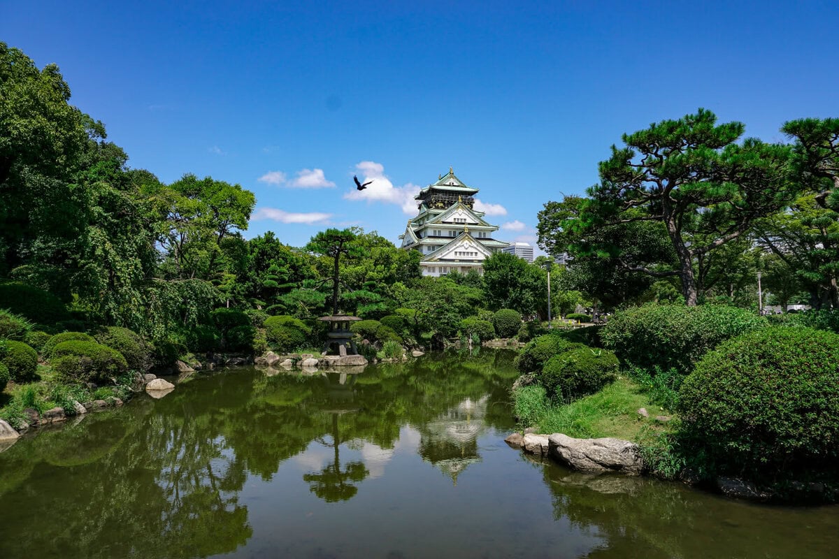 Gärten rund um Osaka Castle