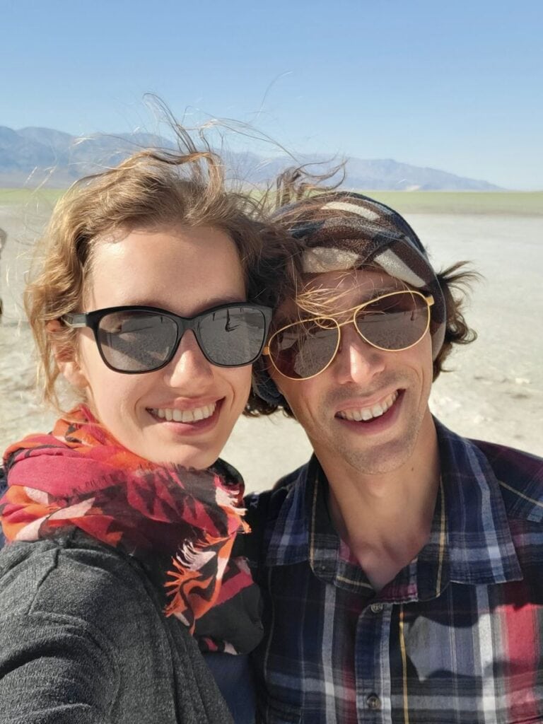 Theresa und Chris von Reisekröten im Death Valley National Park in den USA