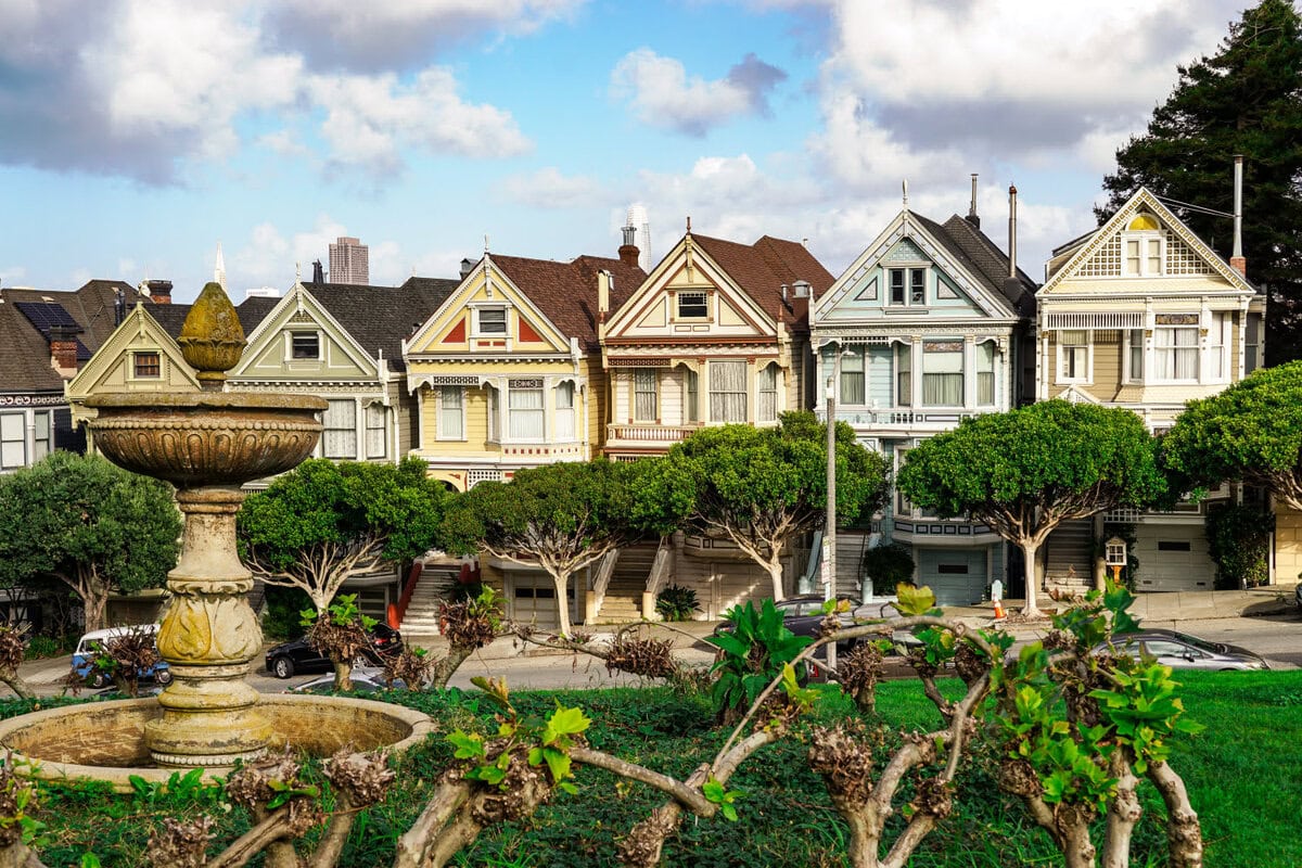 Aussicht auf die Painted Ladies in San Francisco