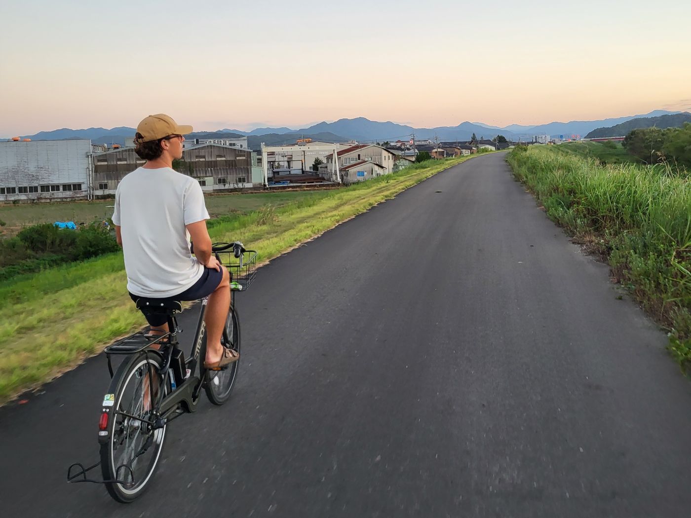 Radfahren in der Natur von Toyooka in Japan
