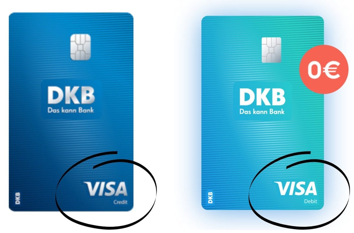 Unterschied DKB Visa Kreditkarte und Visa Debitkarte