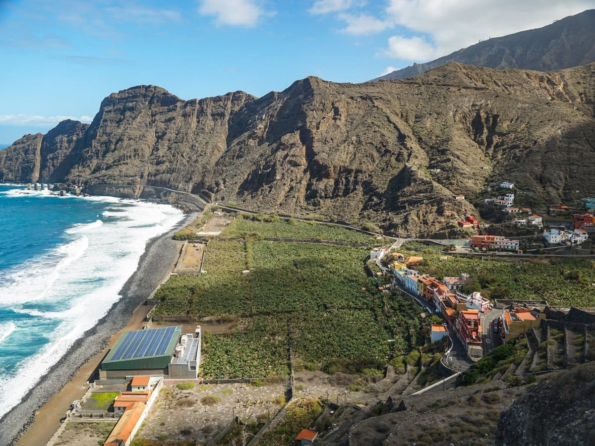 Bucht von Hermigua, gesehen vom Mirador de La Punta