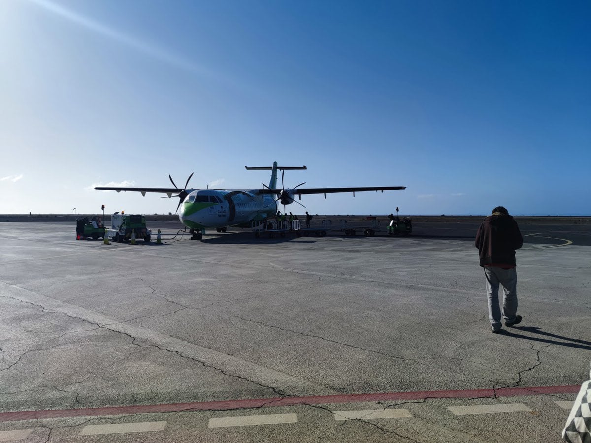 Flughafen Rollfeld auf La Gomera in Playa Santiago