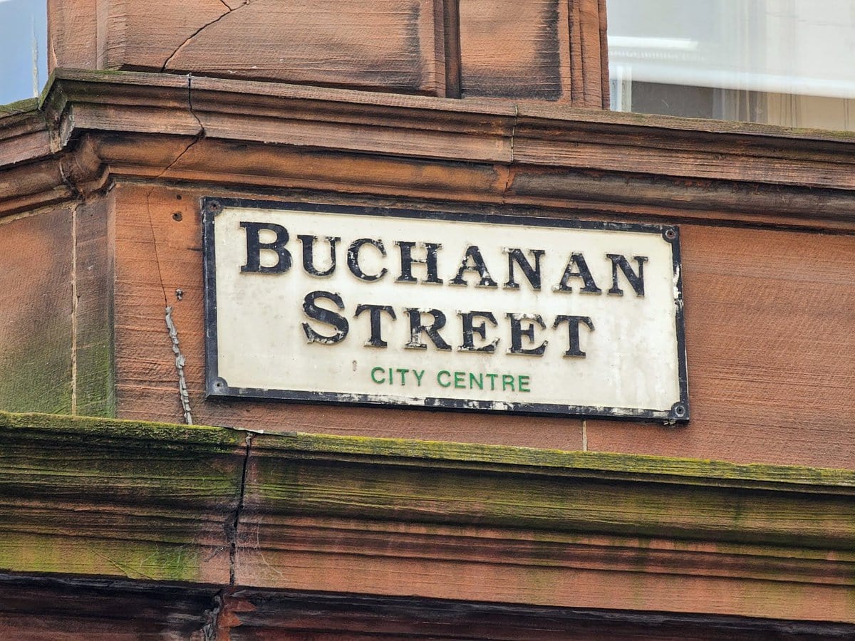 Buchanan Street in Glasgow: Berühmter Name und Einkaufsstraße
