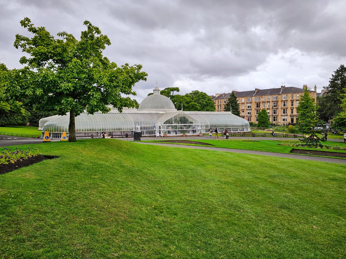 Botanischer Garten von Glasgow mit Kibble Palace