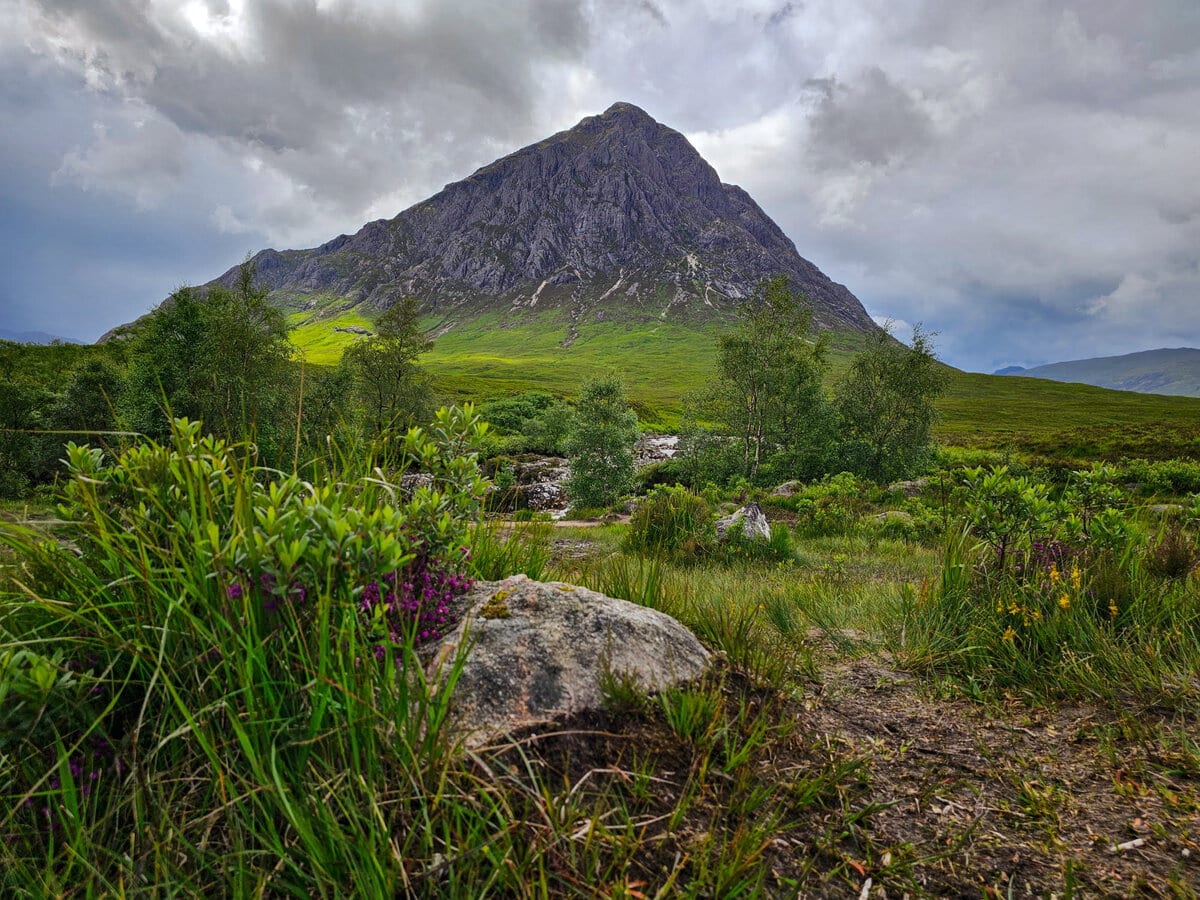 Buachaille Etive Mor vom Glen Etive Viewpoint gesehen
