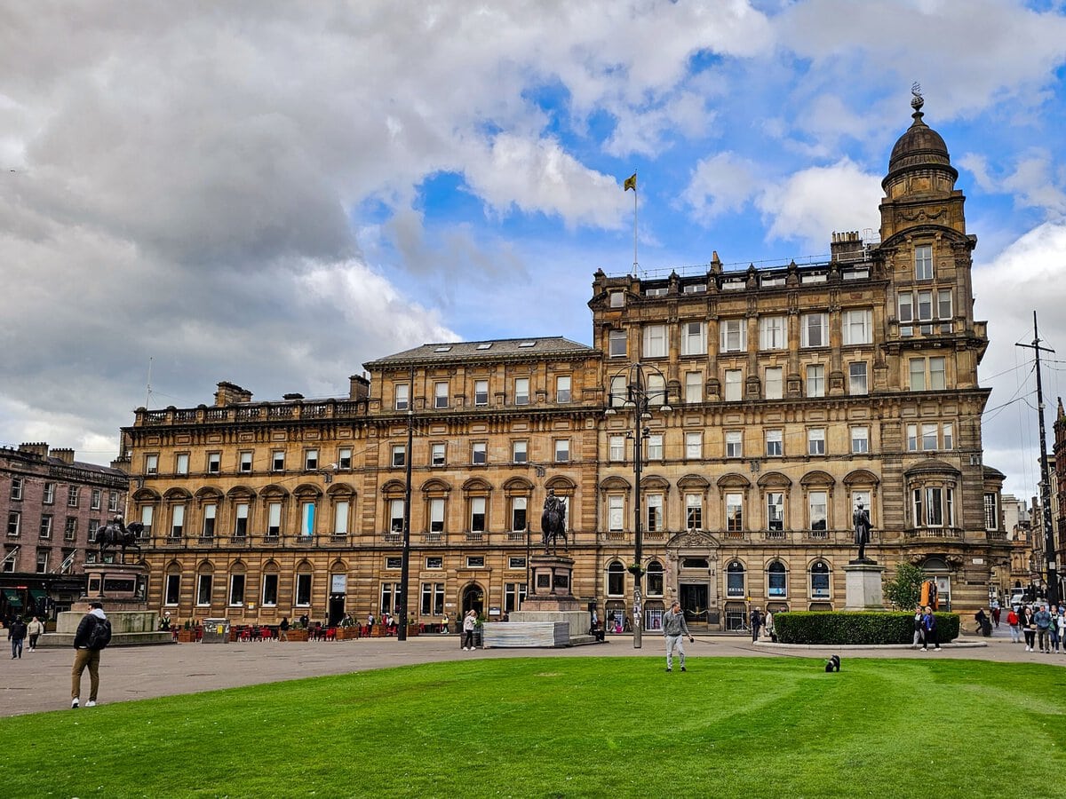 Merchants House in Glasgow am George Square als eine berühmte Sehenswürdigkeit und historisches Gebäude
