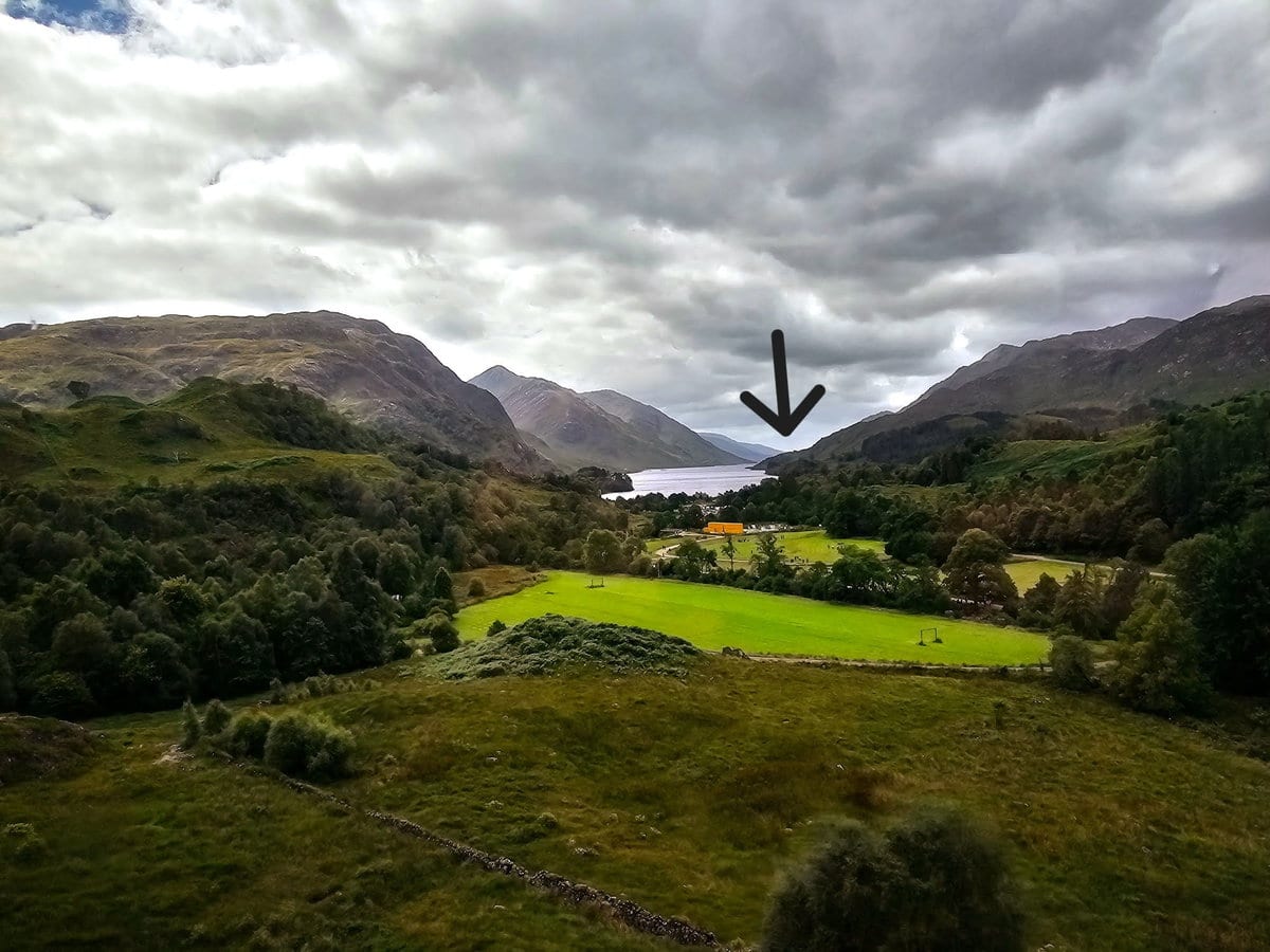 Drehort Hogwarts Schloss am Loch Shiel gesehen vom Glenfinnan Viadukt