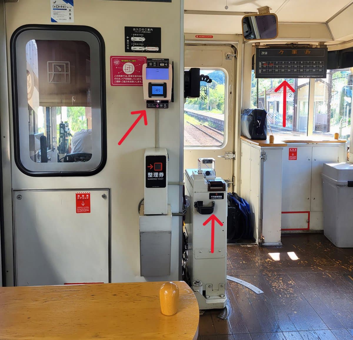 Japanischer Zug im ländlichen Raum