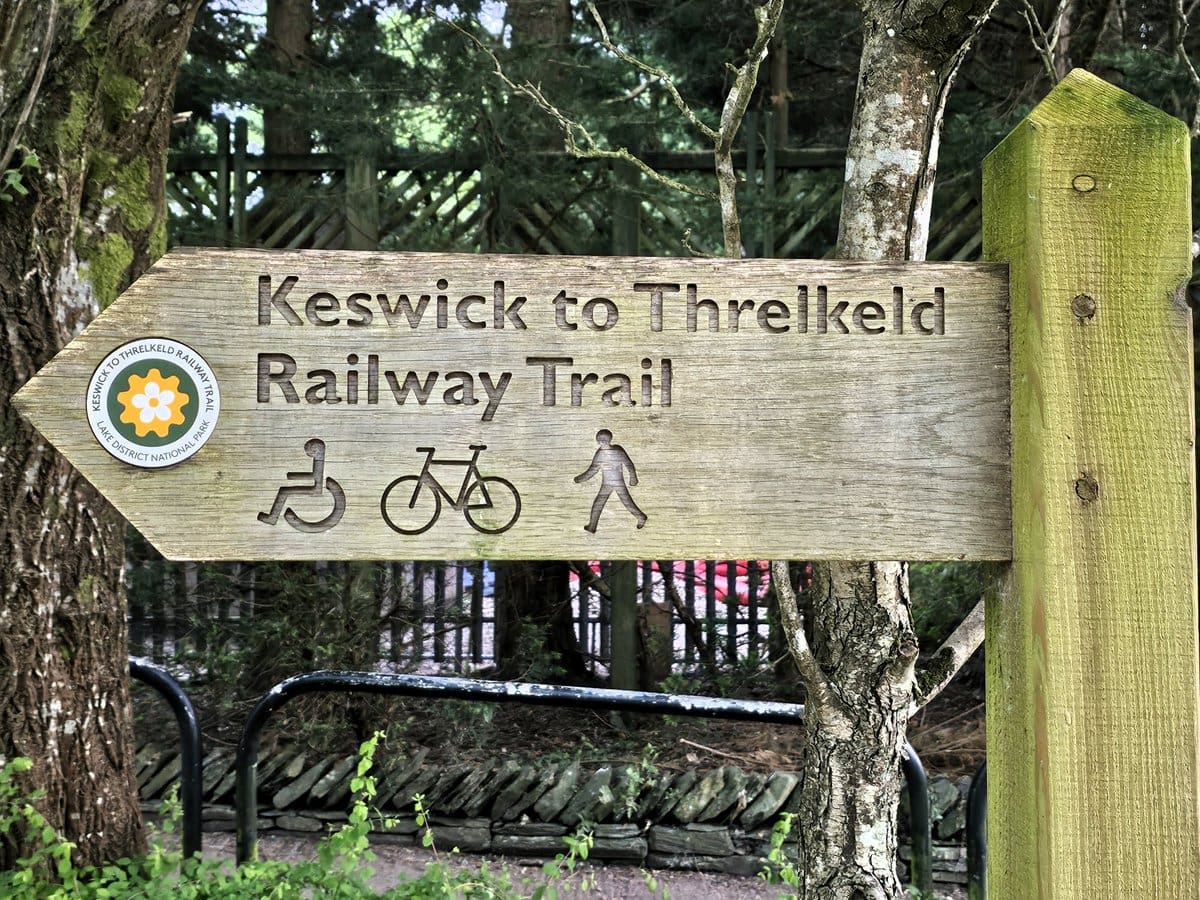 Alte Bahnstrecke von Keswick, die heute ein Radweg ist