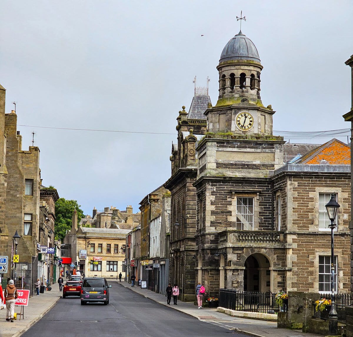 Innenstadt von Wick in Schottland