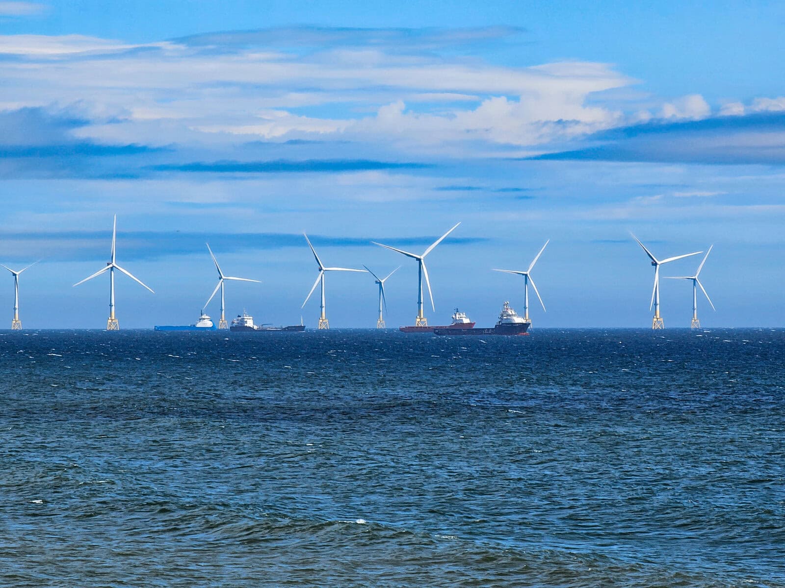 Offshore Windpark vor der Küste von Aberdeen
