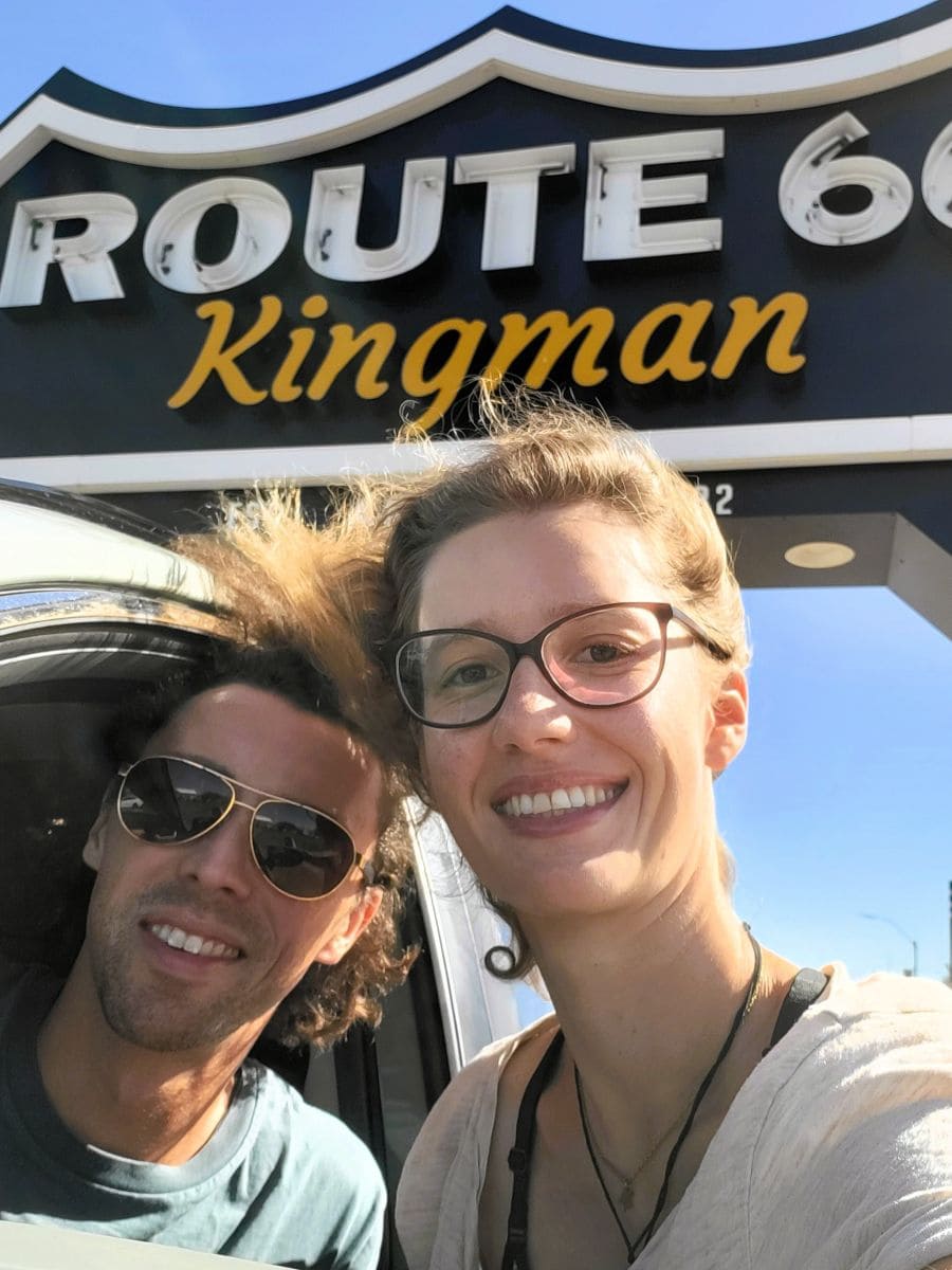 Theresa und Chris von reisekröten, in Kingman, USA, Route 66