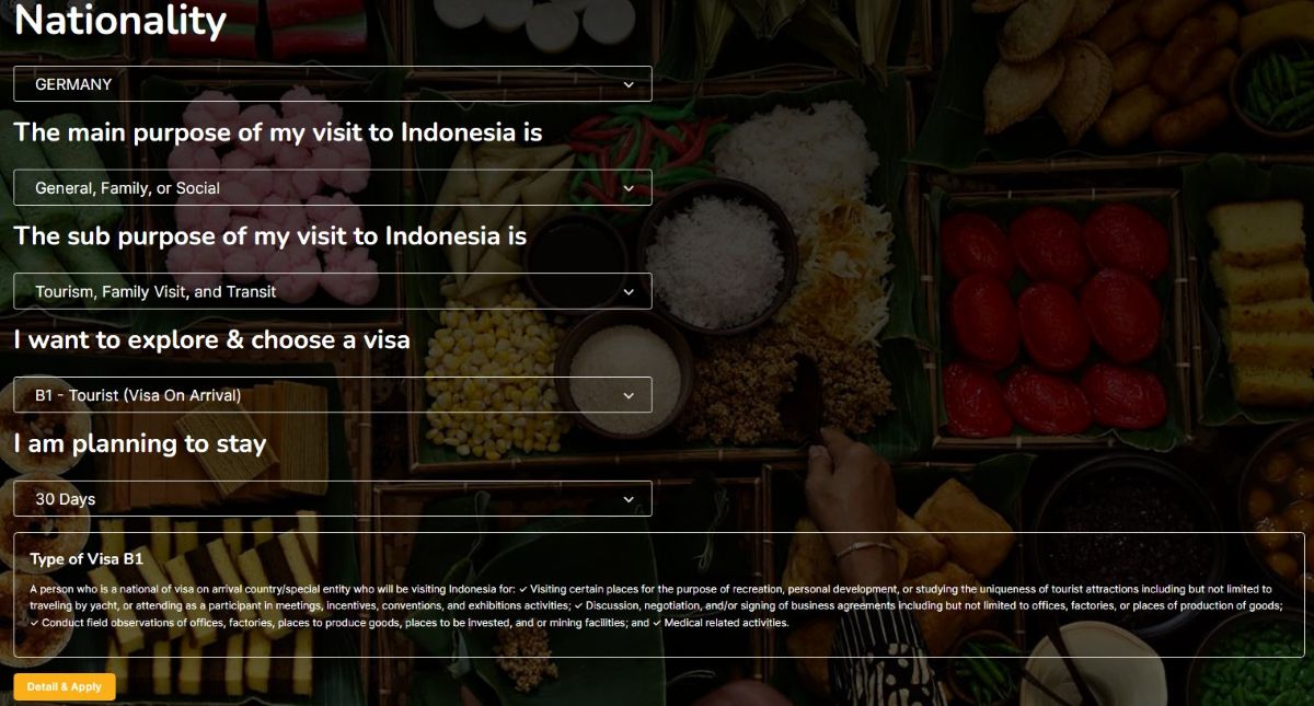 Das passende Visum für Indonesien online auswählen und beantragen