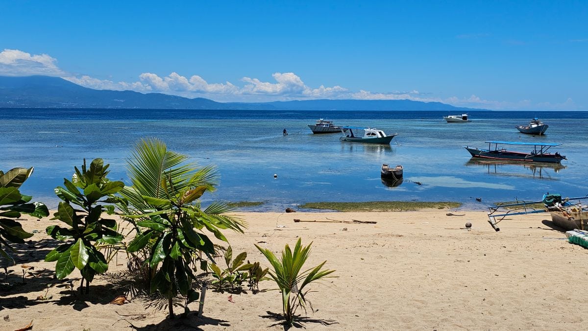 Der Ausblick von unserem Homestay auf Bunaken