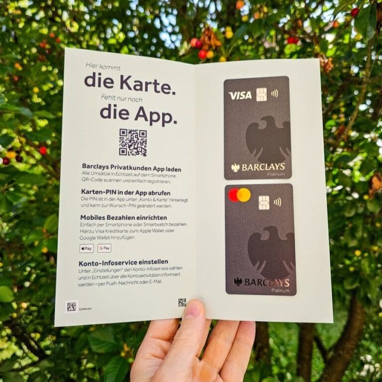 Beantragung & Aktivieren der Barclays Platinum Double Kreditkarten