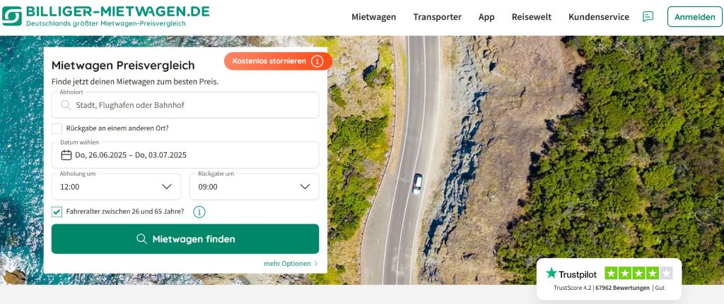 Mietwagenportal billiger-mietwagen.de