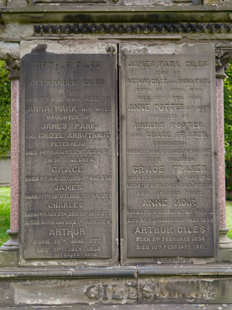 Potter Grabstein auf dem Greyfriars Friedhof in Edinburgh