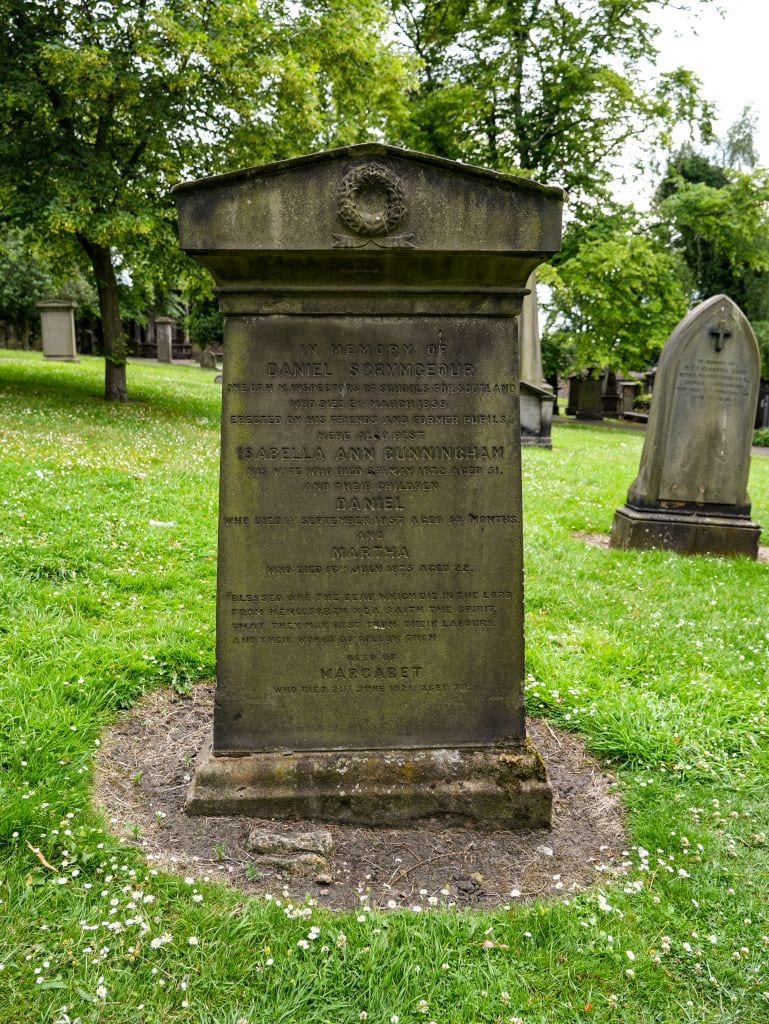Scrimgeour Grabstein in Edinburgh
