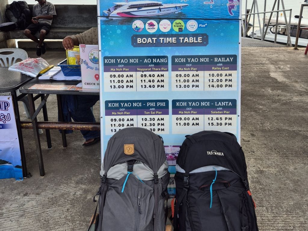 Weiterreise mit dem Boot von Koh Yao Noi
